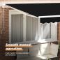 Preview: manuelle einziehbare Markise Schwarz 350x250 cm