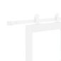 Preview: Schiebetür mit Hardware-Set 'ORKDAL'Weiße Massivholz & Glas