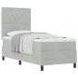 Preview: Boxspringbett mit Matratze Hellgrau 80x200 cm Samt