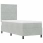 Preview: Boxspringbett mit Matratze Hellgrau 80x200 cm Samt