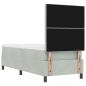 Preview: Boxspringbett mit Matratze Hellgrau 80x200 cm Samt