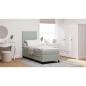 Preview: Boxspringbett mit Matratze Hellgrau 80x200 cm Samt
