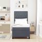 Preview: Boxspringbett mit Matratze Dunkelgrau 80x200 cm Samt