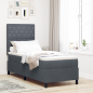 Preview: Boxspringbett mit Matratze Dunkelgrau 80x200 cm Samt