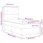 Preview: Boxspringbett mit Matratze Hellgrau 80x200 cm Samt