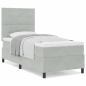 Preview: Boxspringbett mit Matratze Hellgrau 80x200 cm Samt