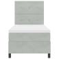Preview: Boxspringbett mit Matratze Hellgrau 80x200 cm Samt