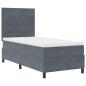 Preview: Boxspringbett mit Matratze Dunkelgrau 80x200 cm Samt
