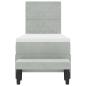 Preview: Boxspringbett mit Matratze & Bank Hellgrau 80x200 cm Velours
