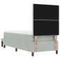 Preview: Boxspringbett mit Matratze & Bank Hellgrau 80x200 cm Velours