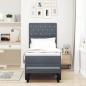Preview: Boxspringbett mit Matratze & Bank Dunkelgrau 80x200 cm Samt