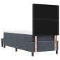 Preview: Boxspringbett mit Matratze & Bank Dunkelgrau 80x200 cm Samt