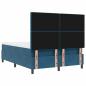 Preview: Boxspringbett mit Matratze & Bank Dunkelblau 140x200 cm Samt