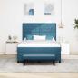 Preview: Boxspringbett mit Matratze & Bank Dunkelblau 140x200 cm Samt