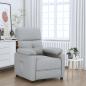 Preview: ARDEBO.de - Relaxsessel Hellgrau Stoff