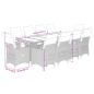 Preview: 11-tlg. Garten-Bistro-Set mit Kissen Beige Poly Rattan