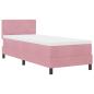 Preview: Boxspringbett mit Matratze Rosa 80x200 cm Samt