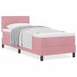 Preview: Boxspringbett mit Matratze Rosa 80x200 cm Samt
