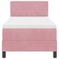 Preview: Boxspringbett mit Matratze Rosa 80x200 cm Samt