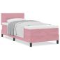 Preview: Boxspringbett mit Matratze Rosa 80x200 cm Samt