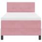 Preview: Boxspringbett mit Matratze Rosa 80x200 cm Samt