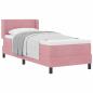 Preview: Boxspringbett mit Matratze Rosa 80x200 cm Samt