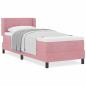 Preview: Boxspringbett mit Matratze Rosa 80x200 cm Samt