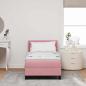 Preview: Boxspringbett mit Matratze Rosa 80x200 cm Samt