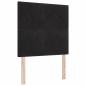 Preview: Boxspringbett mit Matratze & Bank Schwarz 80x200 cm Samt