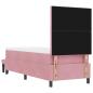Preview: Boxspringbett mit Matratze & Bank Rosa 80x200 cm Samt