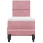 Preview: Boxspringbett mit Matratze & Bank Rosa 80x200 cm Samt