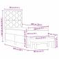 Preview: Boxspringbett mit Matratze & Bank Rosa 80x200 cm Samt