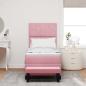 Preview: Boxspringbett mit Matratze & Bank Rosa 80x200 cm Samt