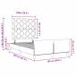 Preview: Bettgestell Dunkelbraun 100x200 cm Stoff