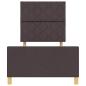 Preview: Bettgestell Dunkelbraun 100x200 cm Stoff