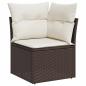 Preview: Gartensofa-set mit Kissen mit Kissen 6 pcs Braun Poly Rattan