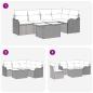 Preview: Gartensofa-set mit Kissen mit Kissen 6 pcs Braun Poly Rattan