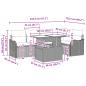 Preview: Gartensofa-set mit Kissen mit Kissen 6 pcs Braun Poly Rattan