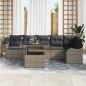 Preview: 7-teiliger Garten Sofa Set mit Kissen Grau Poly Rattan