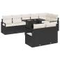 Preview: 9-teiliges Garten-Sofa-Set mit Kissen Schwarz Poly Rattan