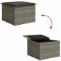 Preview: 7-teiliges Garten-Sofa-Set mit Kissen Grau Poly Rattan
