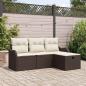 Preview: ARDEBO.de - 4-teiliges Garten-Sofa-Set mit Kissen Braun Poly Rattan