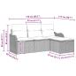 Preview: 4-teiliges Garten Sofa Set mit Kissen Grau Poly-Rattan