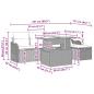 Preview: 6-teiliges Garten-Sofa-Set mit Kissen in Beige aus Poly-Rattan