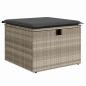 Preview: ARDEBO.de - 6-teiliges Garten-Sofa-Set mit Kissen Hellgrau Poly Rattan