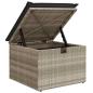 Preview: 6-teiliges Garten-Sofa-Set mit Kissen Hellgrau Poly Rattan