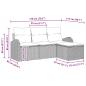 Preview: 4-teiliges Garten Sofa Set mit Kissen Grau Poly Rattan