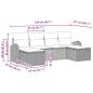 Preview: 6-teiliges Garten-Sofa-Set mit Kissen, graues Poly-Rattan