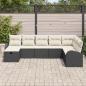 Preview: 8-teiliges Garten Sofa Set mit Kissen in Schwarzem Poly Rattan