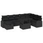Preview: Gartensofa-set 9 Stk. Schwarz Poly-Rattan